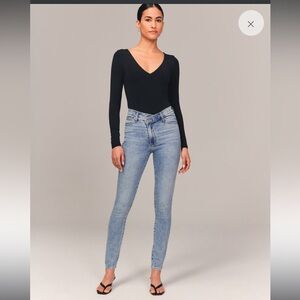 Abercrombie the super skinny ankle high rise